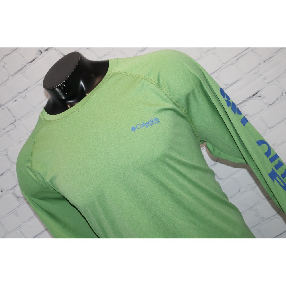 Columbia PFG Sun Shirt Mens XL Green Long Sleeve Performance Fishing Gear